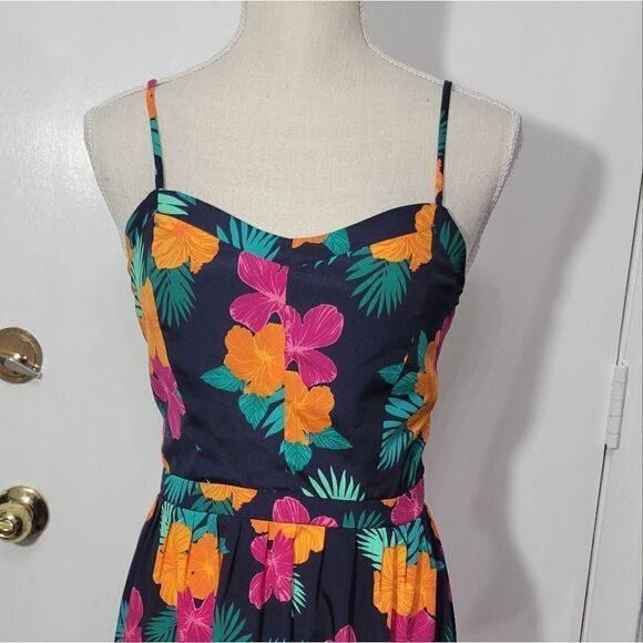 Gap hibiscus floral sleeveless dress sz 2 - Picture 4 of 9